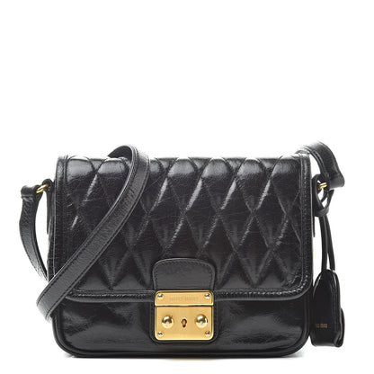 Miu Miu Vitello Lux Quilted Crossbody Black 1 of 12