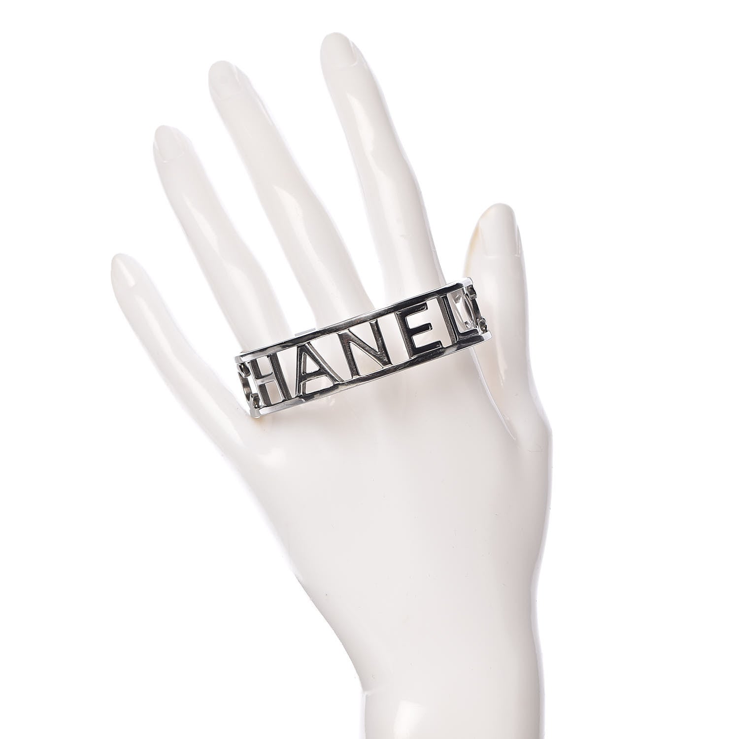 Chanel Ruthenium Logo Cuff 2 of 4