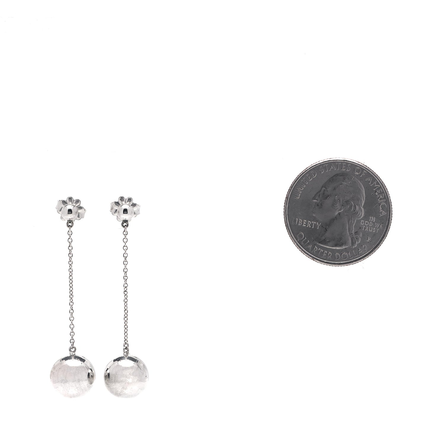 Sterling Silver 10mm HardWear Ball Drop Earrings