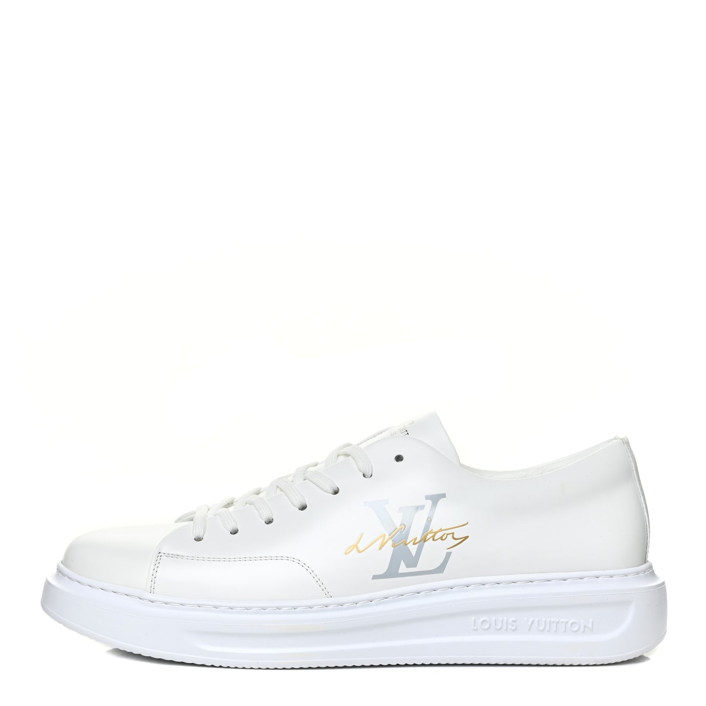 Calfskin Mens LV Beverly Hills Sneakers 9.5 White