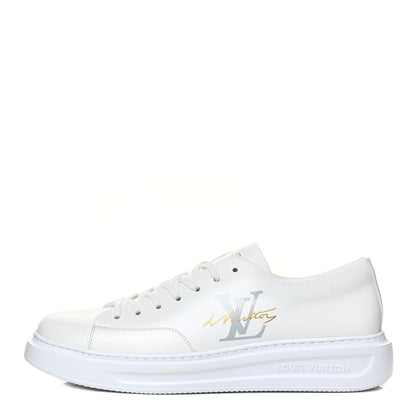 Louis Vuitton Calfskin Mens LV Beverly Hills Sneakers 9.5 White 1 of 7