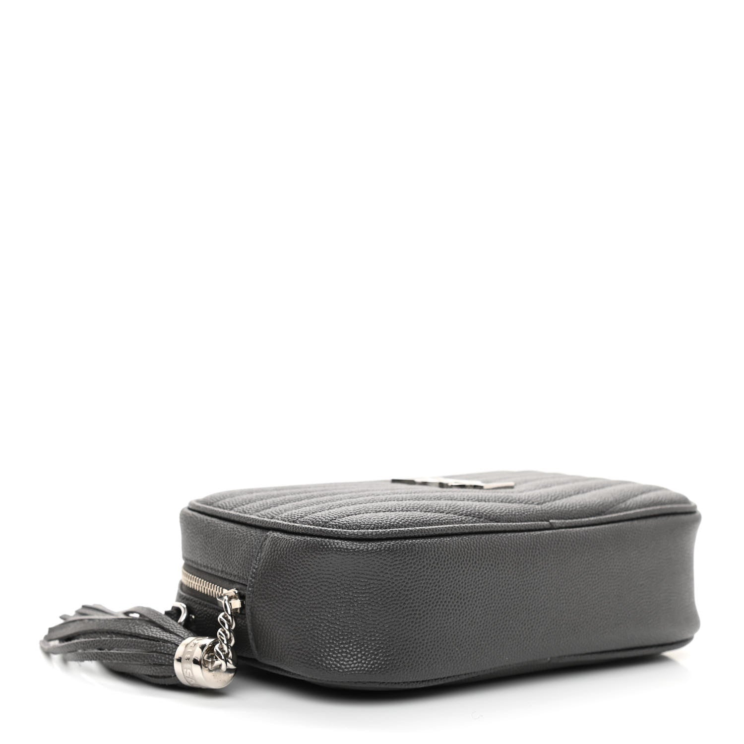 Saint Laurent Grain De Poudre Matelasse Monogram Mini Lou Camera Bag Asphalt 4 of 8