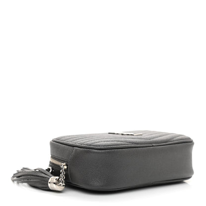 Saint Laurent Grain De Poudre Matelasse Monogram Mini Lou Camera Bag Asphalt 4 of 8