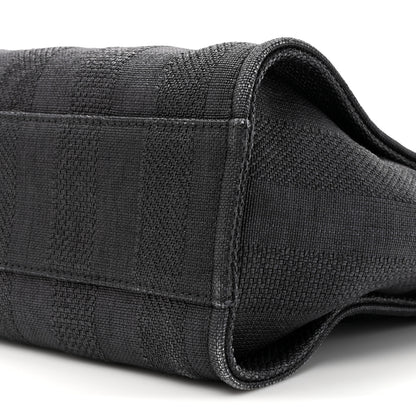 Chanel Mixed Fibers Striped Small Deauville Tote Black 9 of 14
