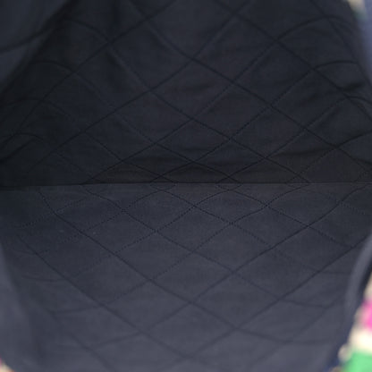 Chanel Printed Fabric Quilted Logo Large Shopping Tote Multicolor 5 of 11