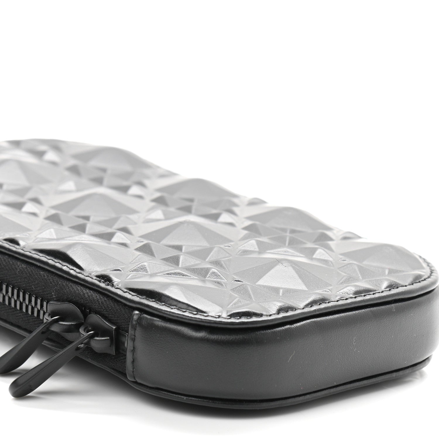 Christian Dior Calfskin Cannage Diamond Cannage Phone Holder Black 9 of 10