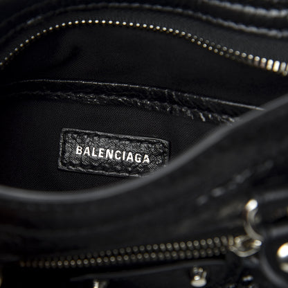 Balenciaga Agneau Classic Silver Hardware Nano City Black 7 of 10