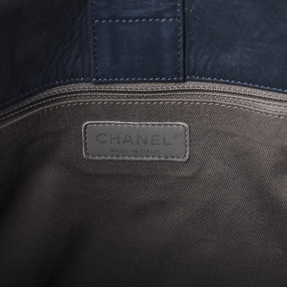 Chanel Iridescent Calfskin Quilted Large Sea Hit Tote Navy 7 of 11