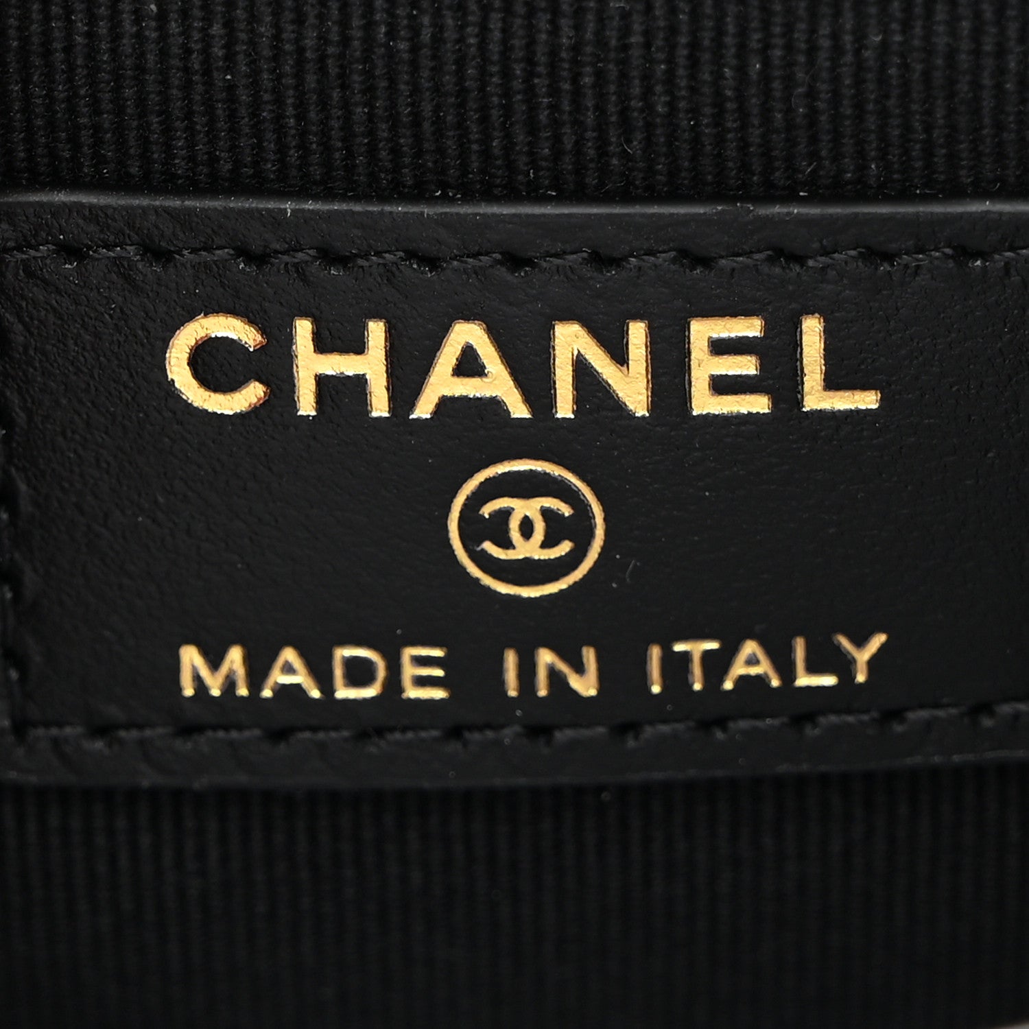 Chanel Shiny Lambskin Quilted Textured CC Zip Coin Purse Black 6 of 7