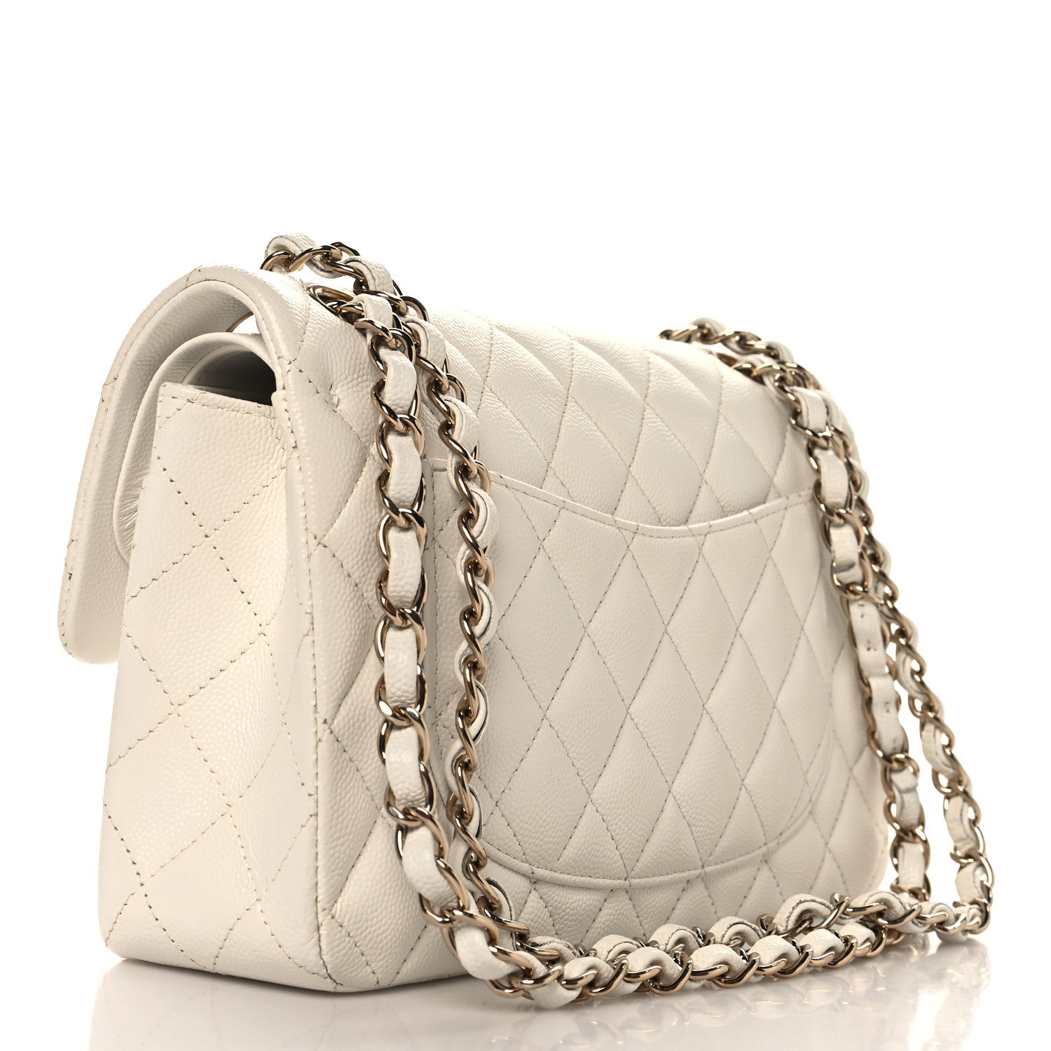 Chanel Caviar Quilted Small Double Flap White 3 of 10