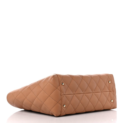 Chanel Caviar Quilted Large Shopping Tote Dark Beige 4 of 9