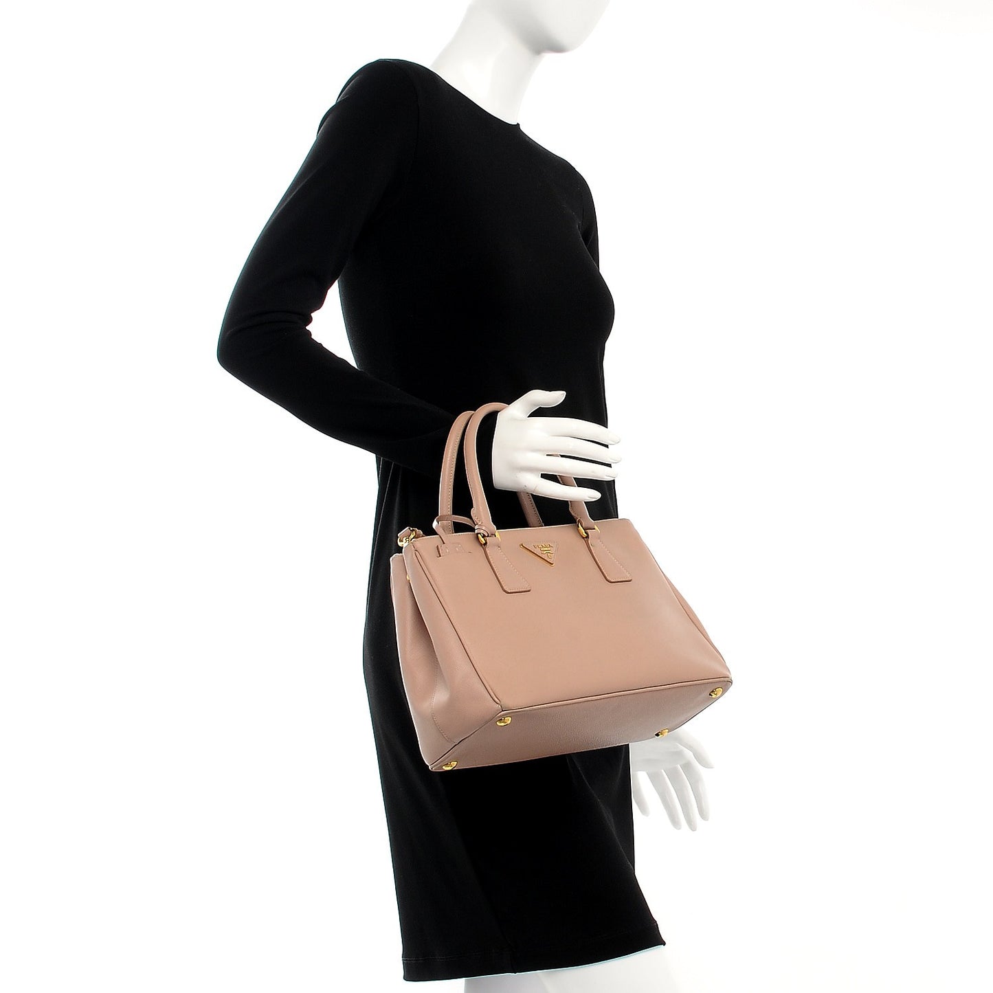 Saffiano Small Galleria Double Zip Tote Cammeo