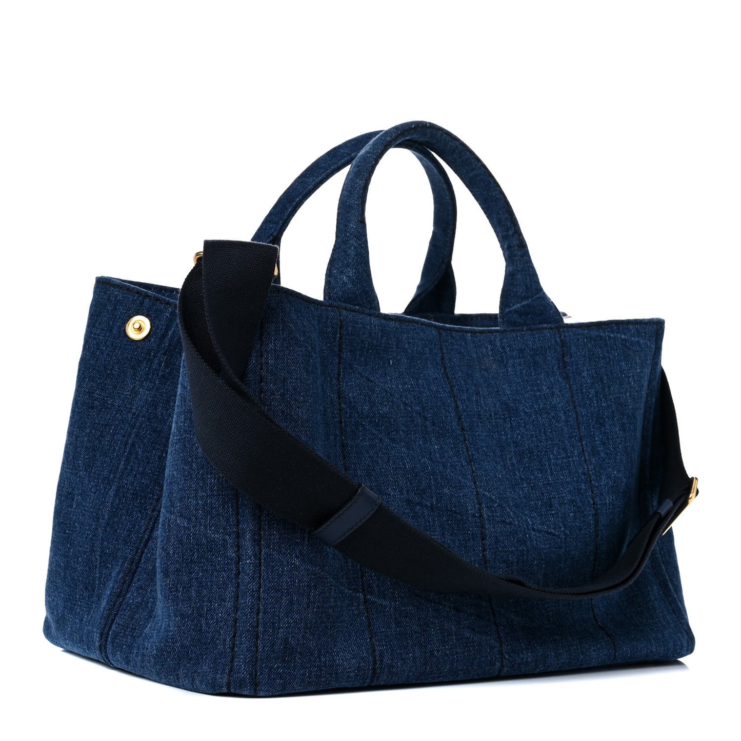 Denim Logo Tote Bleu