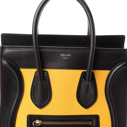 Celine Baby Grained Calfskin Micro Tri-Color Luggage Yellow 7 of 9