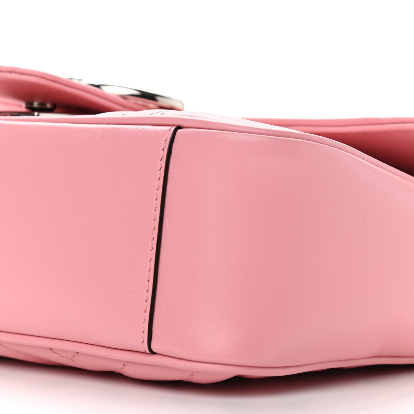 Calfskin Matelasse Small GG Marmont Shoulder Bag Wild Rose