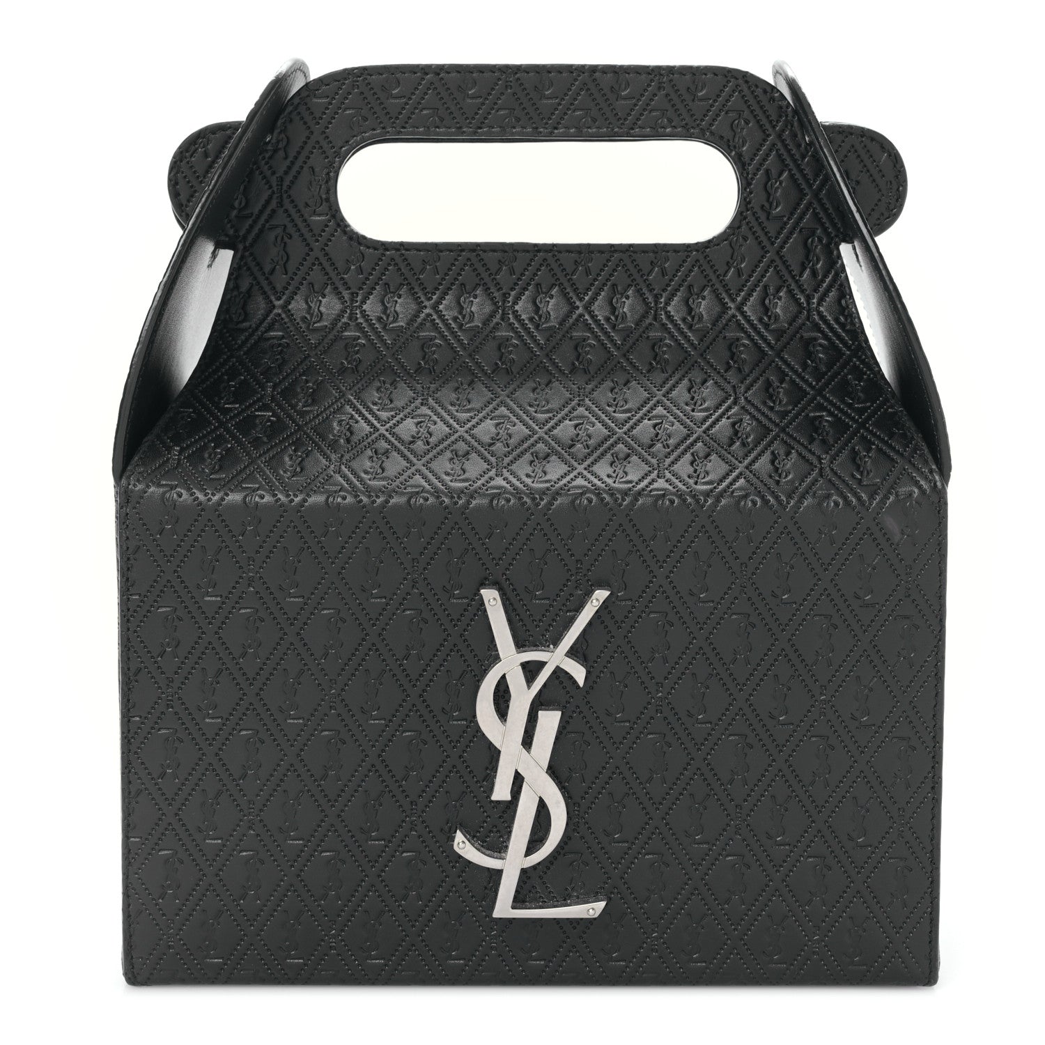 Saint Laurent Calfskin Monogram Take Away Box Black 1 of 8