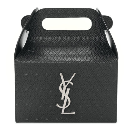 Saint Laurent Calfskin Monogram Take Away Box Black 1 of 8