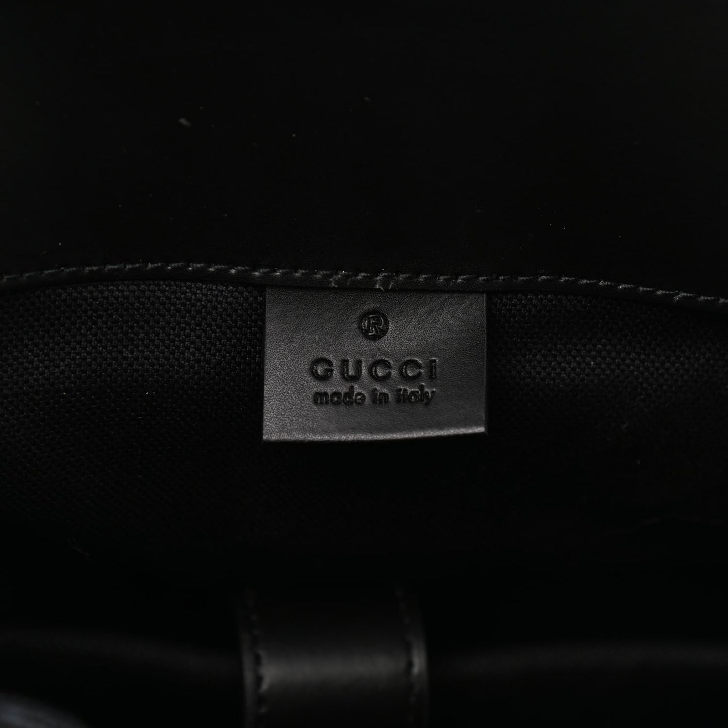 Soft GG Supreme Monogram Appia Calfskin Web Double Buckle Backpack Black