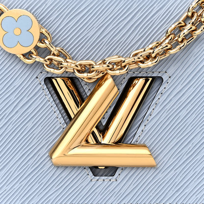Louis Vuitton Epi Twist Monogram Flower Chain Shoulder Bag MM Blue 8 of 11