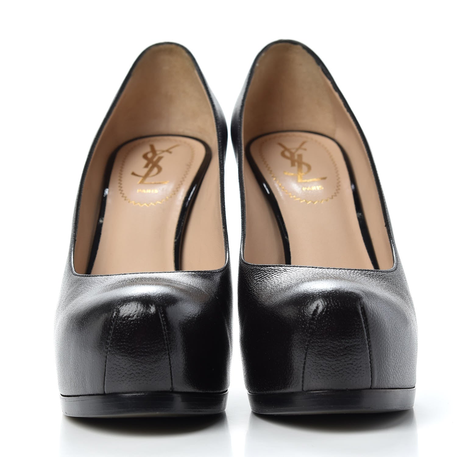 Saint Laurent Vernigolf Tribtoo 80 Platform Pumps 37.5 Black 2 of 10