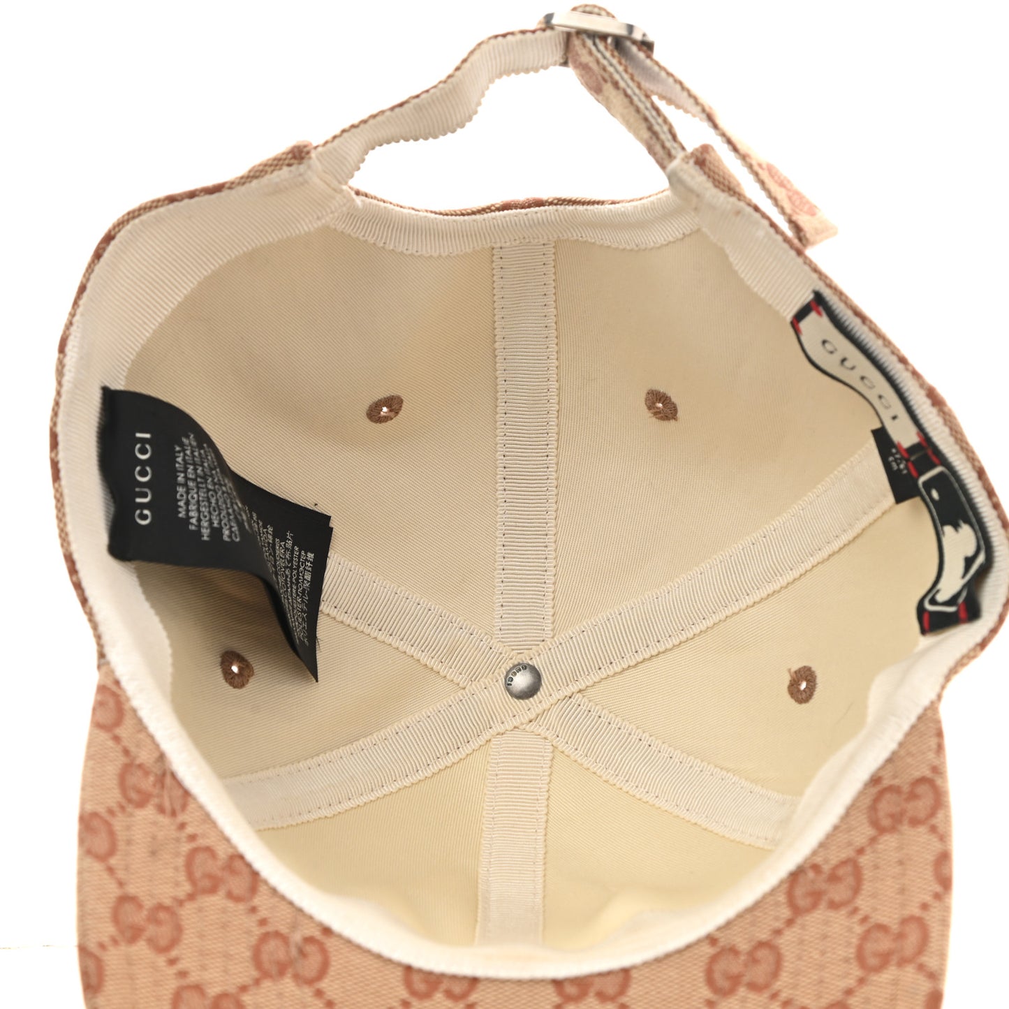 X MLB Monogram NY Yankees Baseball Hat 57-61 Beige Ruggine