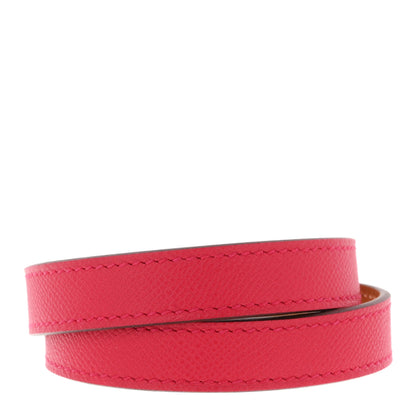 Hermes Epsom Kelly Double Tour Bracelet T4 Rose Extreme 3 of 6