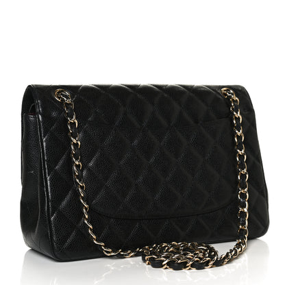 Chanel Caviar Quilted Jumbo Double Flap Black 3 of 13