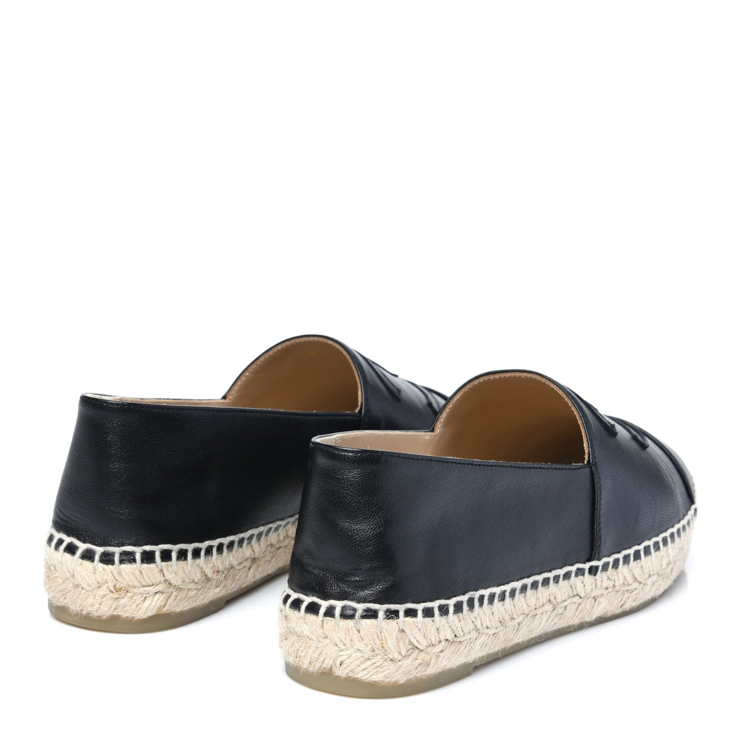 Chanel Lambskin CC Espadrilles 37 Black 4 of 11