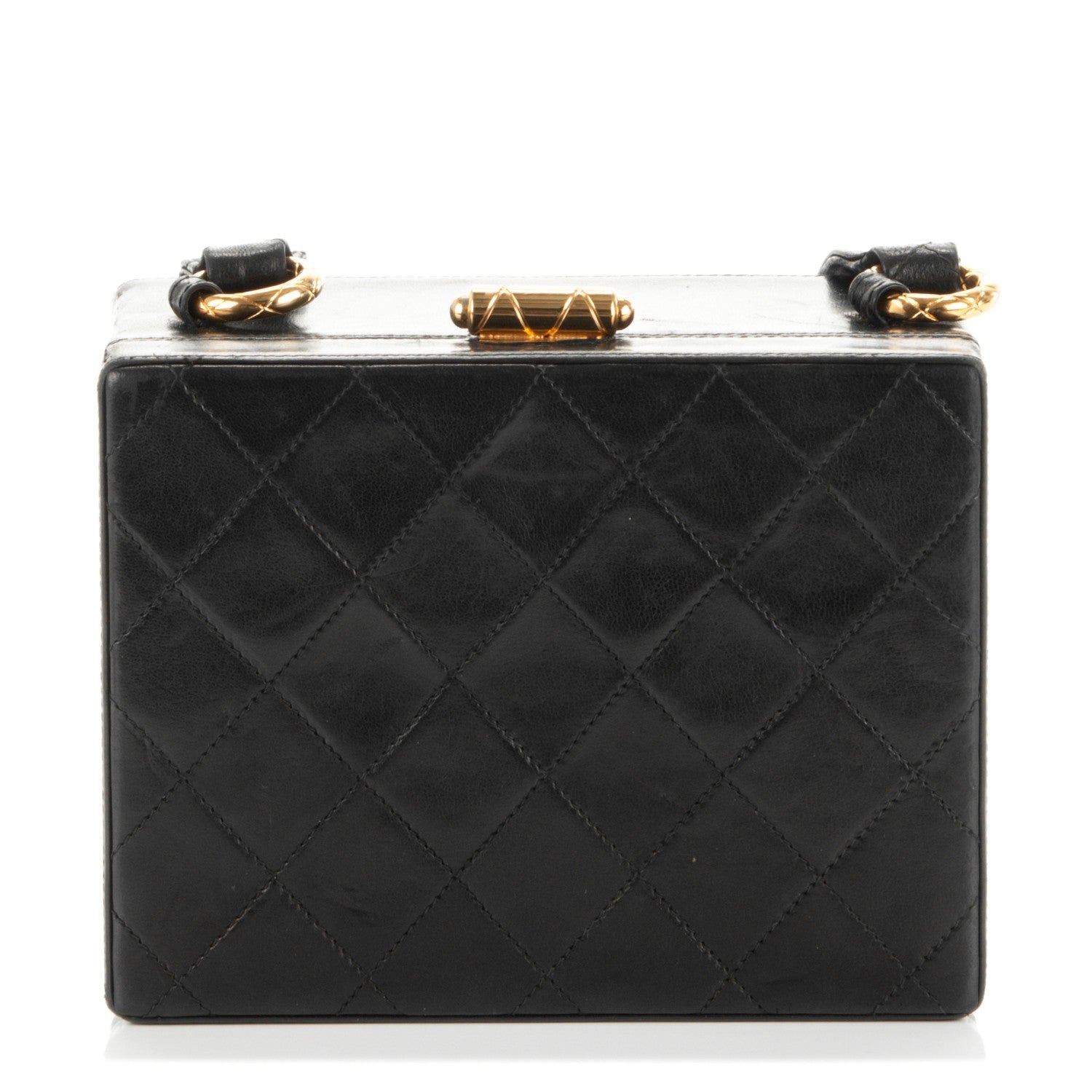 Chanel Lambskin Quilted Box Bag Black 1 of 7
