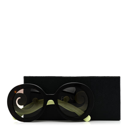 Prada Baroque SPR 27N Round Sunglasses Tortoise Green 8 of 8