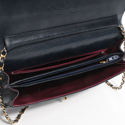 Chanel Lambskin Quilted Jumbo Flap Navy 5 of 10