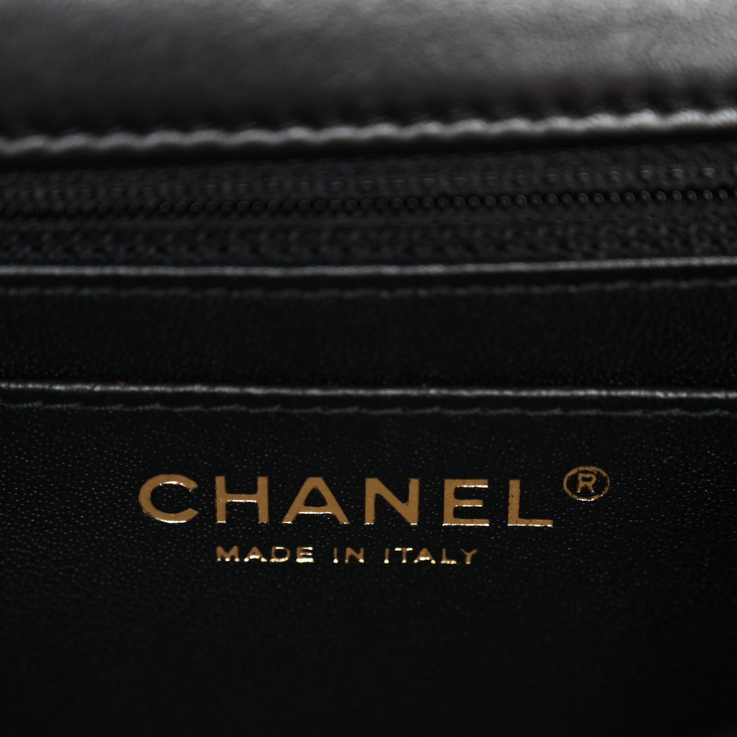 Lambskin Quilted Mini Rectangular Flap Black