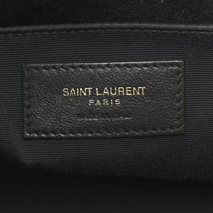 Saint Laurent Raffia Calfskin Leopard Print Monogram Lou Camera Bag Natural Beige Black 6 of 12