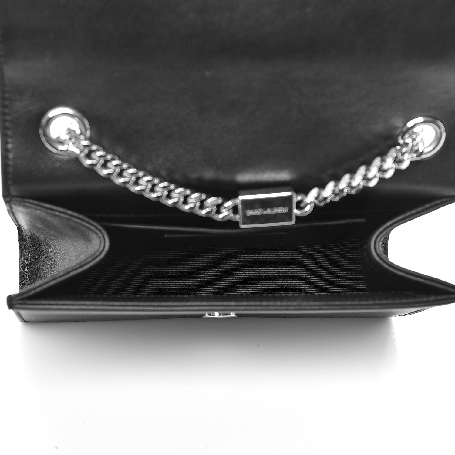 Saint Laurent Calfskin Studded Small Monogram Kate Satchel Black 5 of 7