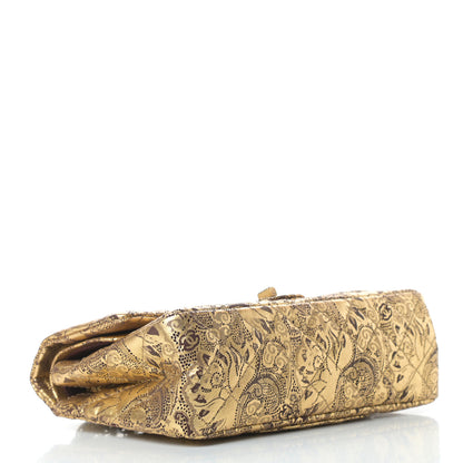 Chanel Buffalo Hand Painted Lace 2.55 Reissue 225 Flap Gold 4 of 11
