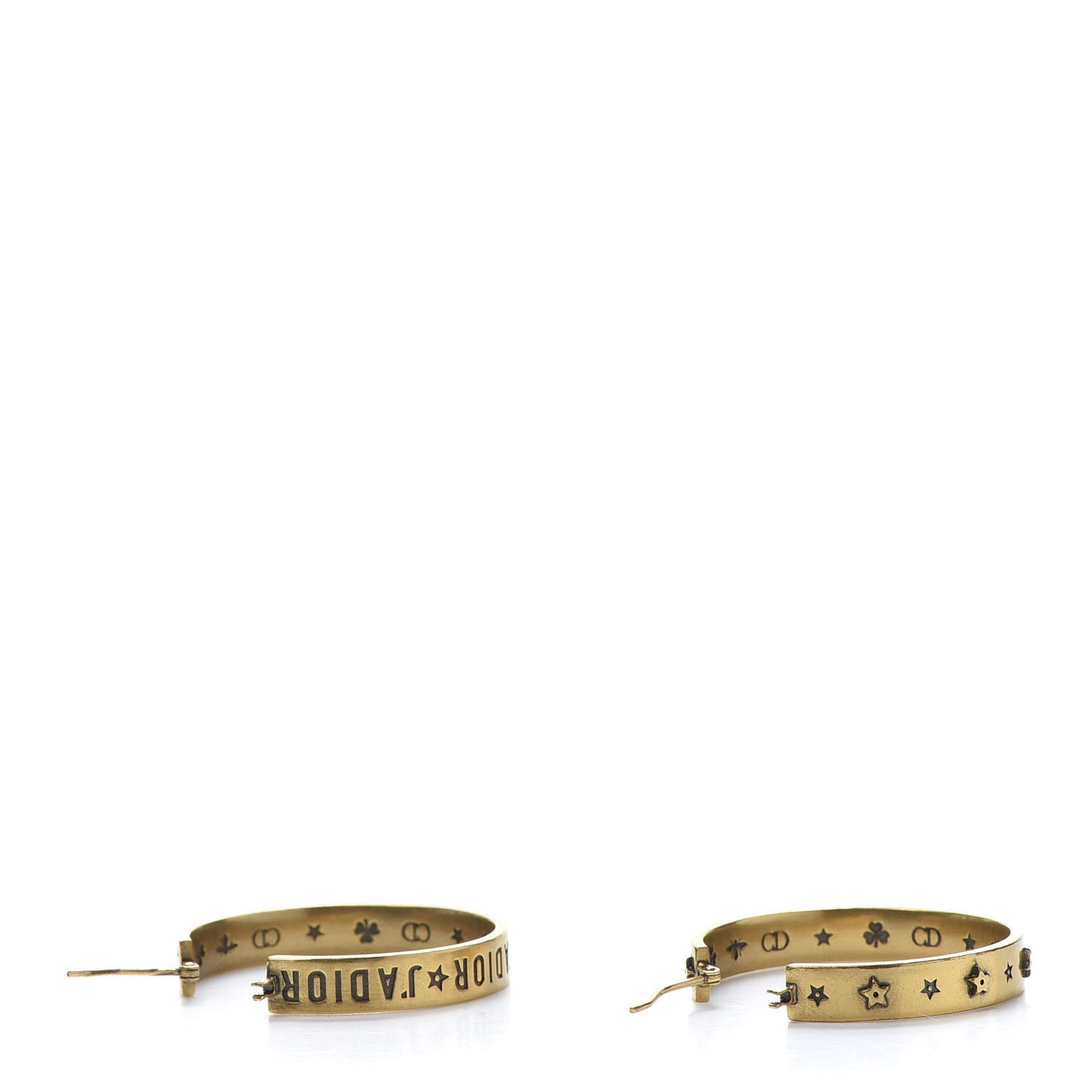 Metal J'adior Medium Hoop Earrings Antique Gold