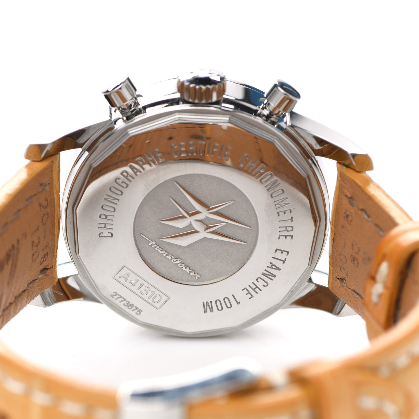 Stainless Steel Alligator Diamond 38mm Transocean Chronograph Limited Edition Automatic Watch A41310