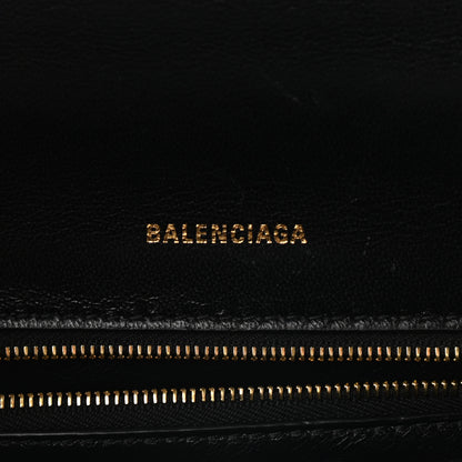 Balenciaga Shiny Box Calfskin Small Hourglass Top Handle Bag Black 6 of 8