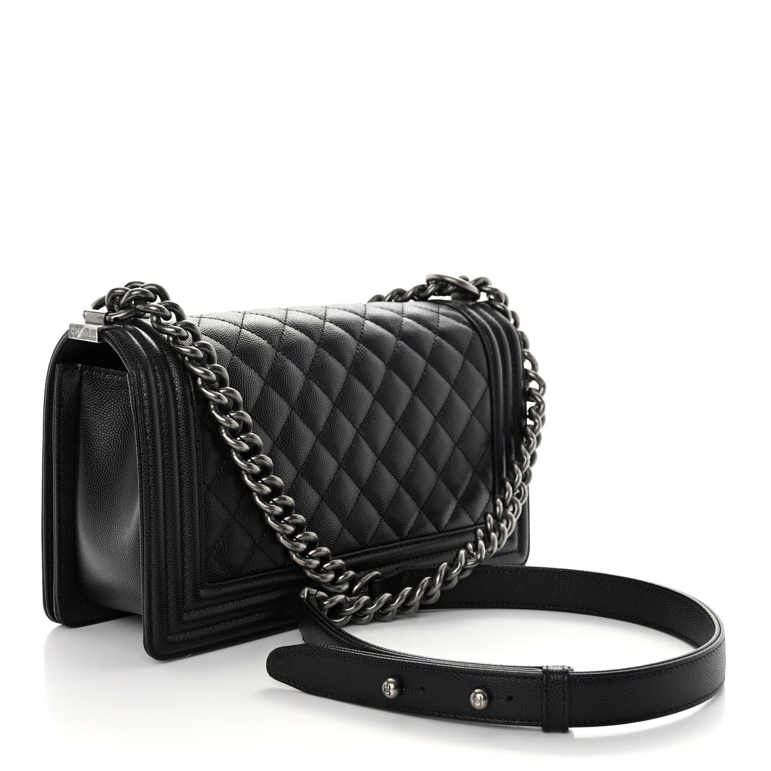 Chanel Caviar Quilted Medium Boy Flap Black 3 of 9