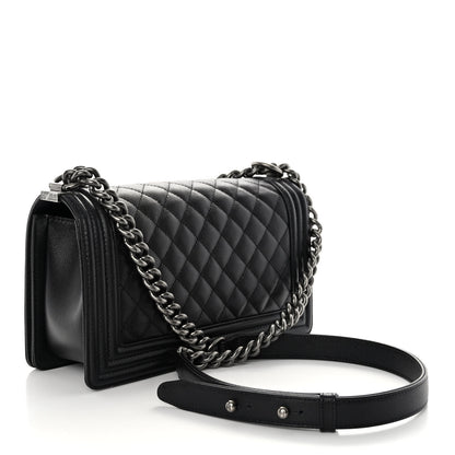 Chanel Caviar Quilted Medium Boy Flap Black 3 of 9