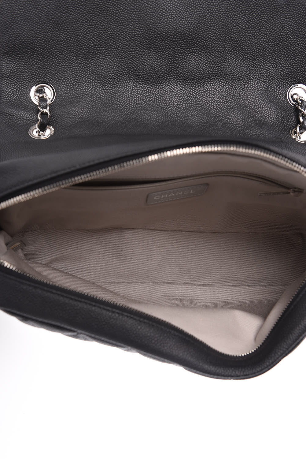 Caviar Quilted Jumbo Easy Flap Black