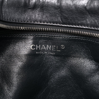 Chanel Metallic Aged Calfskin Quilted Large Reissue Camera Case Silver 5 of 11