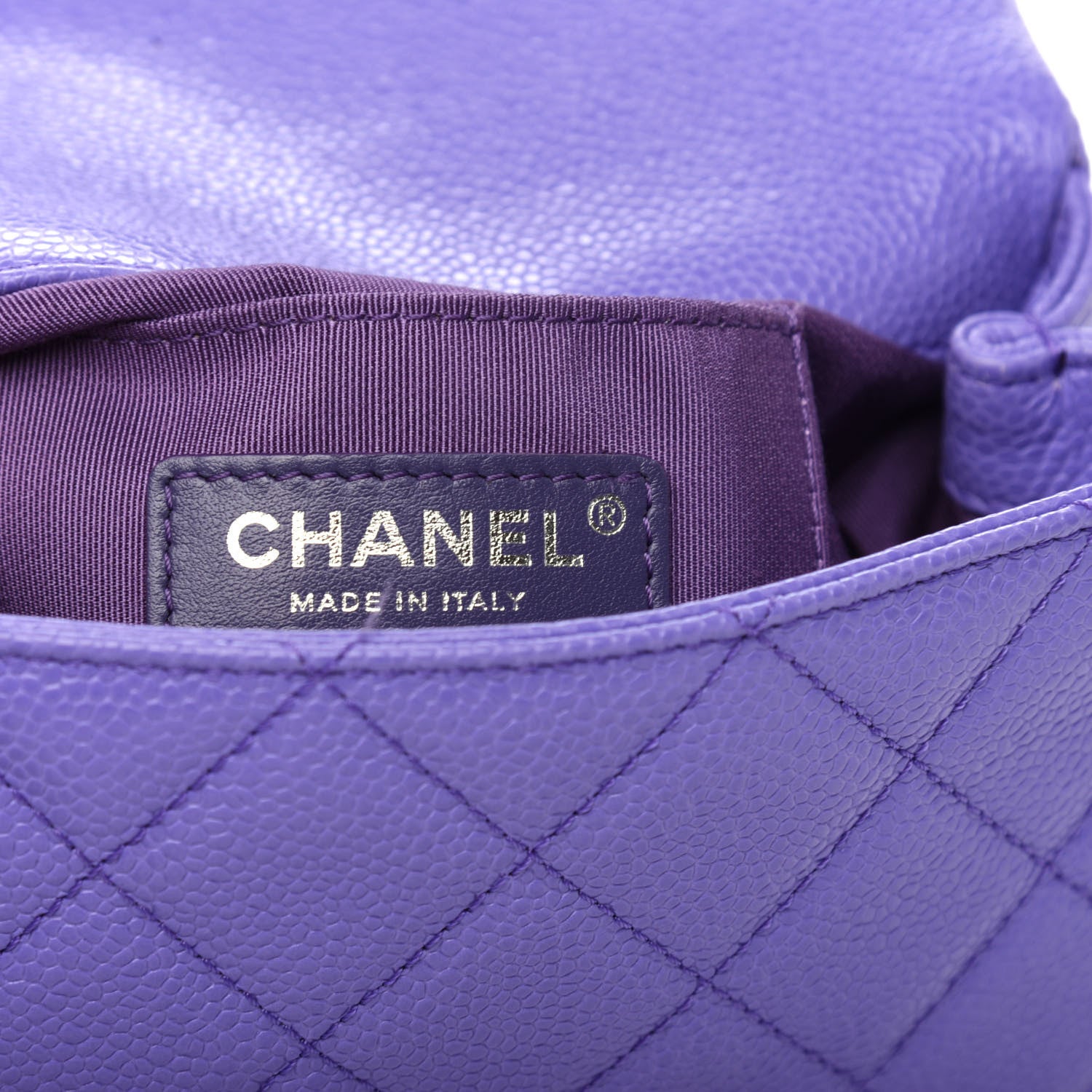 Chanel Caviar Quilted Incognito Mini Square Flap Purple 6 of 9