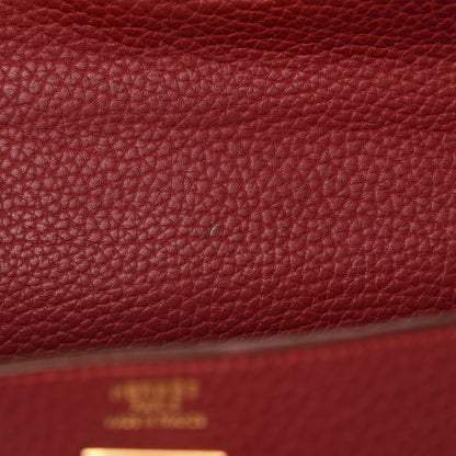 Hermes Fjord Kelly Retourne 35 Rouge Vif 8 of 17
