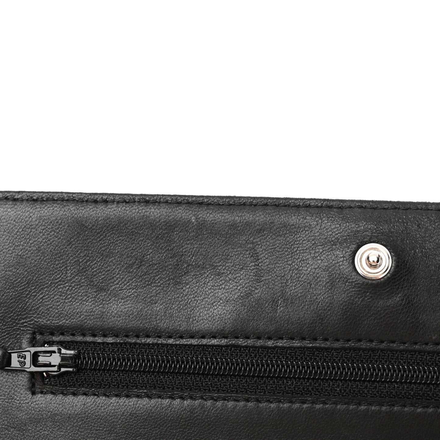Lambskin Camellia Embossed Wallet on Chain WOC Black