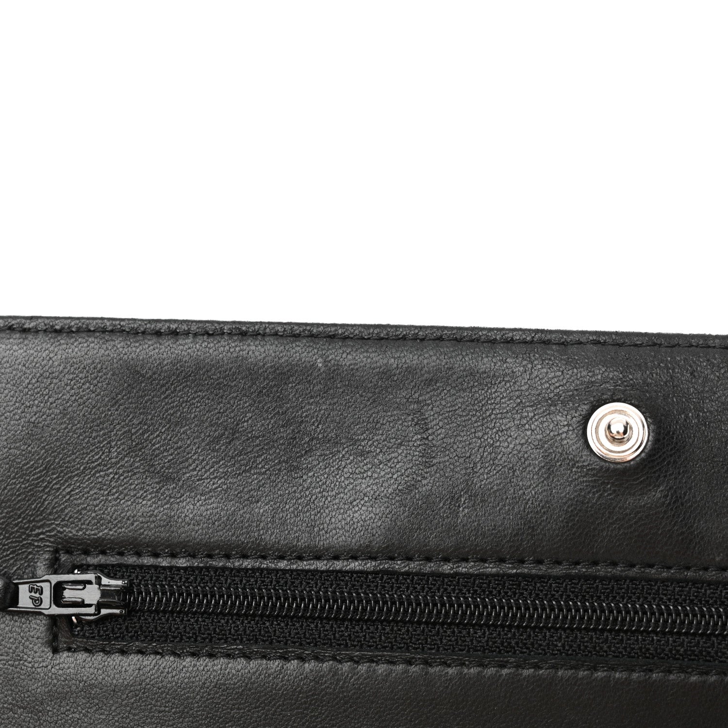Chanel Lambskin Camellia Embossed Wallet on Chain WOC Black 12 of 17