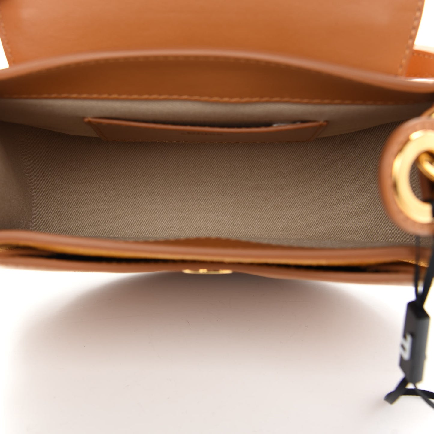 Calfskin Suede Small Tess Bag Autumnal Brown