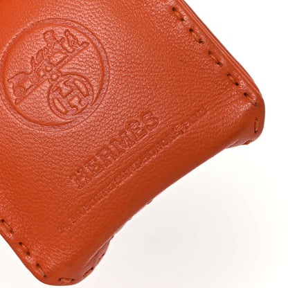 Hermes Milo Lambskin Swift Shopping Bag Charm Feu Gold 4 of 5