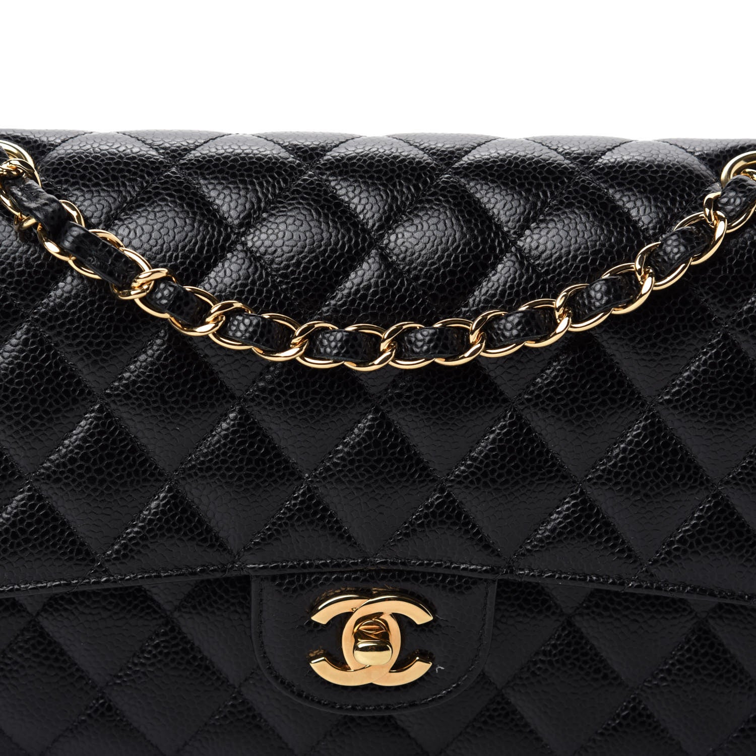 Chanel Caviar Quilted Medium Double Flap Black 11 of 12