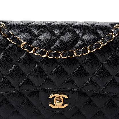 Chanel Caviar Quilted Medium Double Flap Black 11 of 12